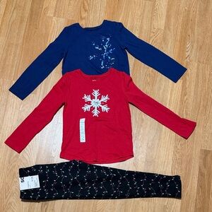 Kids Snowflake long sleeve tops (7) and Christmas Light leggings (8)